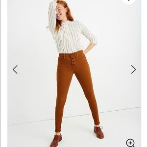 Madewell 9" Mid-Rise Skinny Jeans: Button-Front